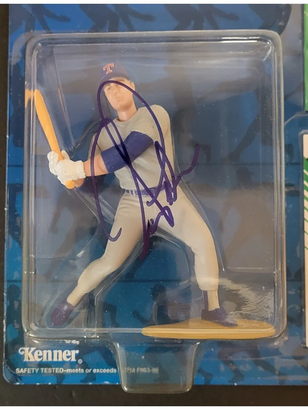Autographed Dean Palmer Texas Rangers 1993 Starting Lineup Figure w/Cards